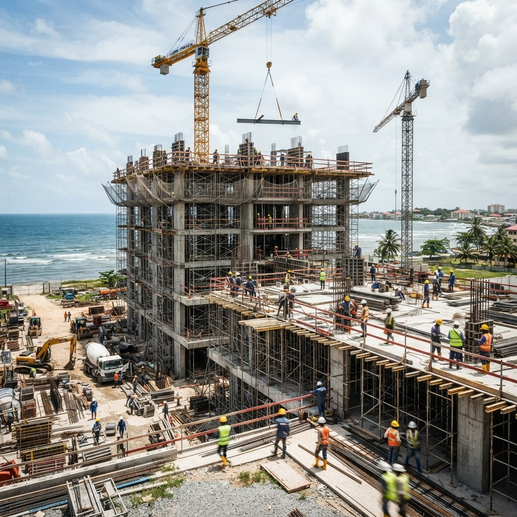 Commercial construction site in progress [placeholder project image]